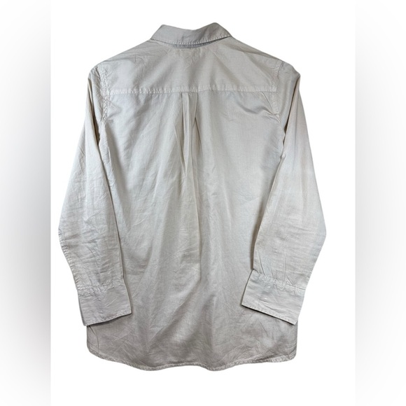 J.Crew Casual long-sleeved shirt buttons on the sides, khaki color 100% cotton 4 - Picture 3 of 8